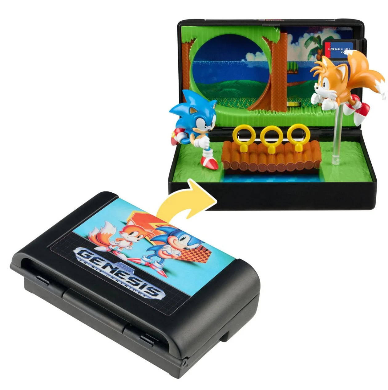Console Heroes Sega Genesis Sonic the Hedgehog 2 Cartridge Diorama Playset