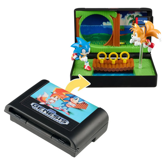 Console Heroes Sega Genesis Sonic the Hedgehog 2 Cartridge Diorama Playset