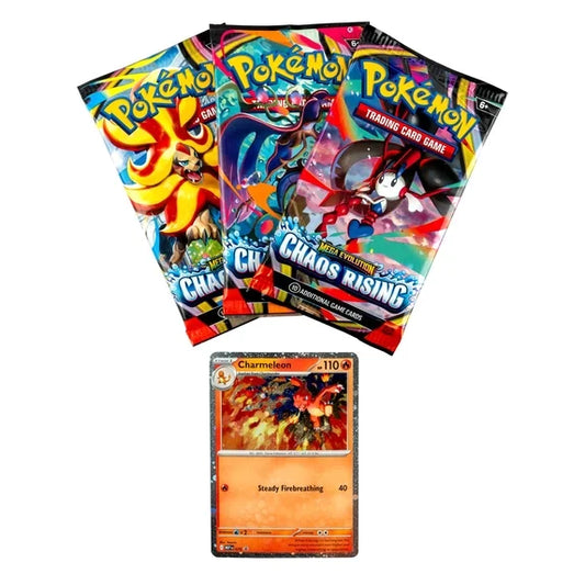 Pokémon Trading Card Game Mega Evolution Chaos Rising 3 Pack Blister