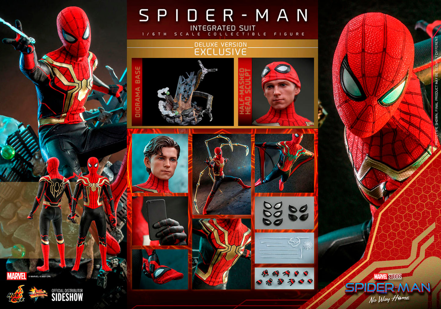 Spider-Man (Integrated Suit) Deluxe Version Sixth Scale Figure