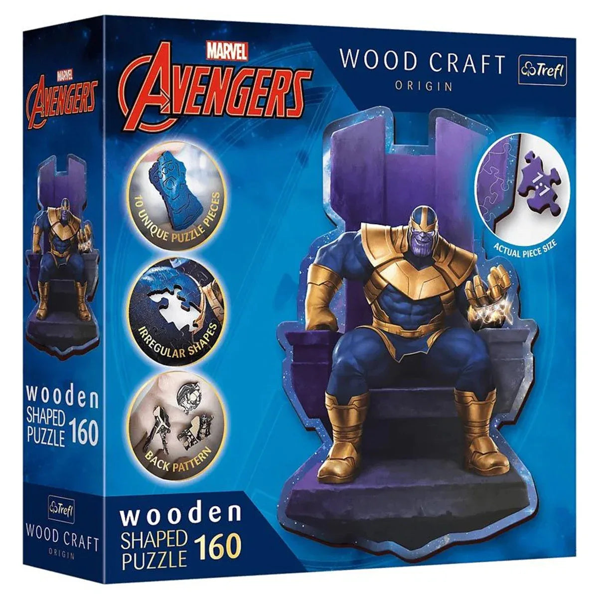 Puzzle: Marvel: Woodcraft: Thanos on Throne 160 Piece - Glass City Comics & Collectibles