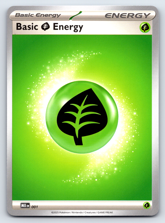 Pokémon Trading Card Game Mega Evolution MEE 001 Basic Grass Energy Base Card