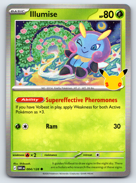 Pokémon Trading Card Game 30th Celebration 30C 004/128 Illumise