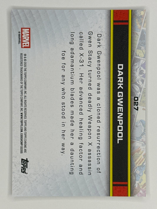 2026 Topps Marvel Chrome 027 Dark Gwenpool Base Card