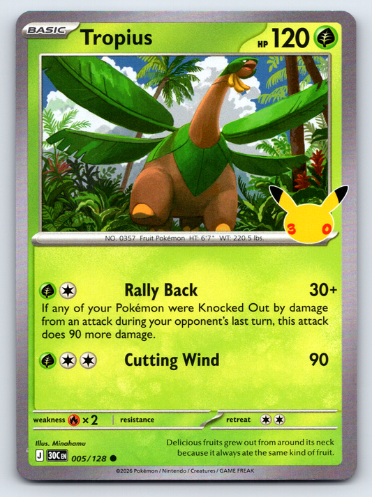 Pokémon Trading Card Game 30th Celebration 30C 005/128 Tropius