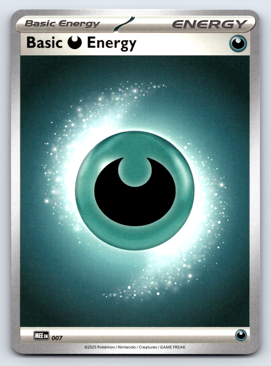 Pokémon Trading Card Game Mega Evolution MEE 007 Basic Darkness Energy Base Card