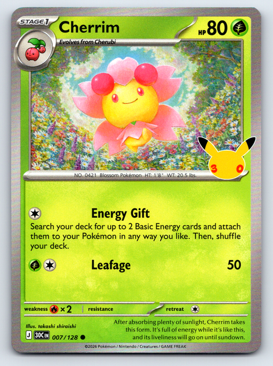 Pokémon Trading Card Game 30th Celebration 30C 007/128 Cherrim