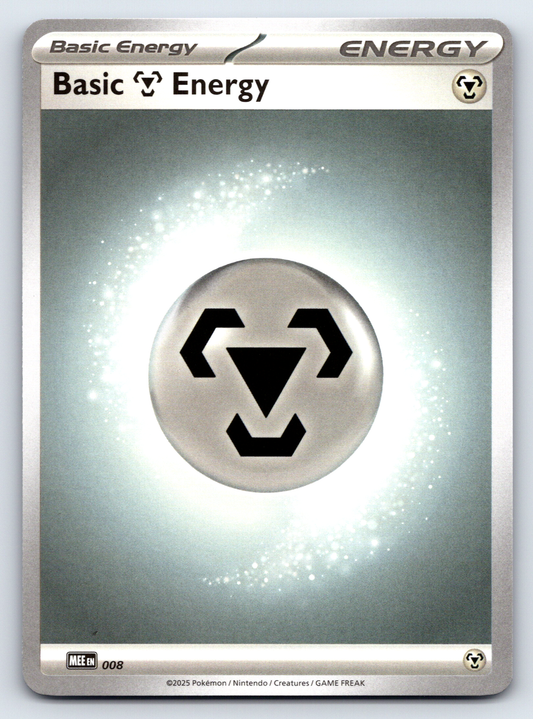Pokémon Trading Card Game Mega Evolution MEE 008 Basic Metal Energy Base Card