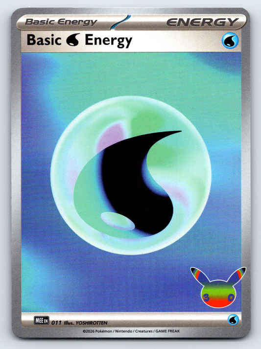 Pokémon Trading Card Game 30th Celebration MEE 011 Water Energy