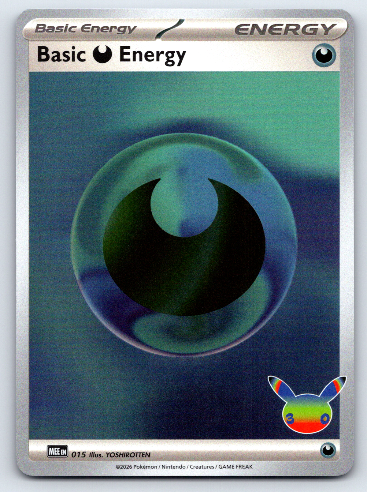 Pokémon Trading Card Game 30th Celebration MEE 015 Darkness Energy