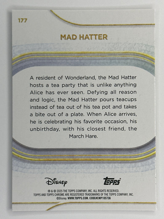 2025 Topps Disney Chrome 177 Mad Hatter Base Card