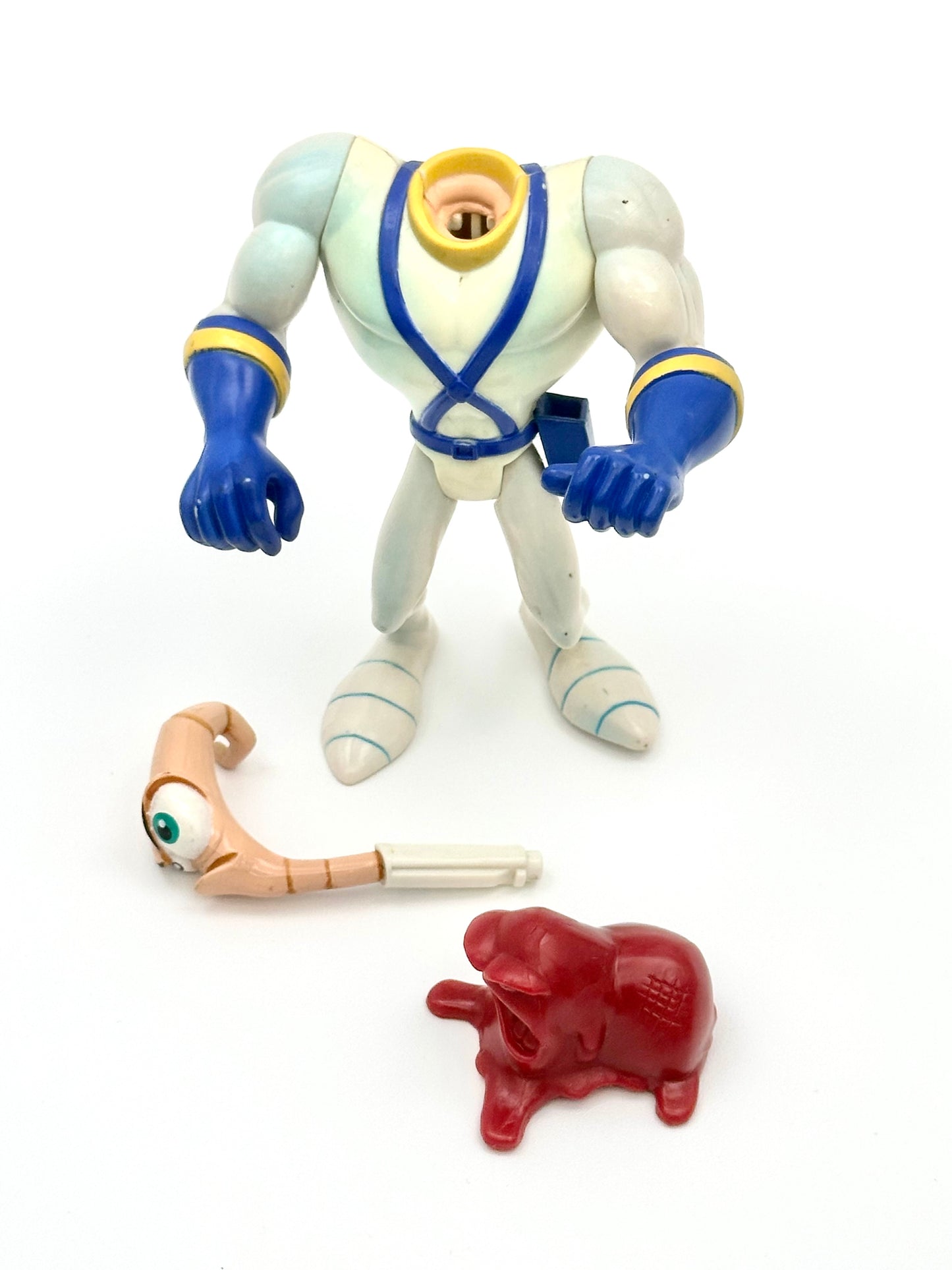 Vintage 1994 Earthworm Jim Action Figure with Snot – Playmates Toys