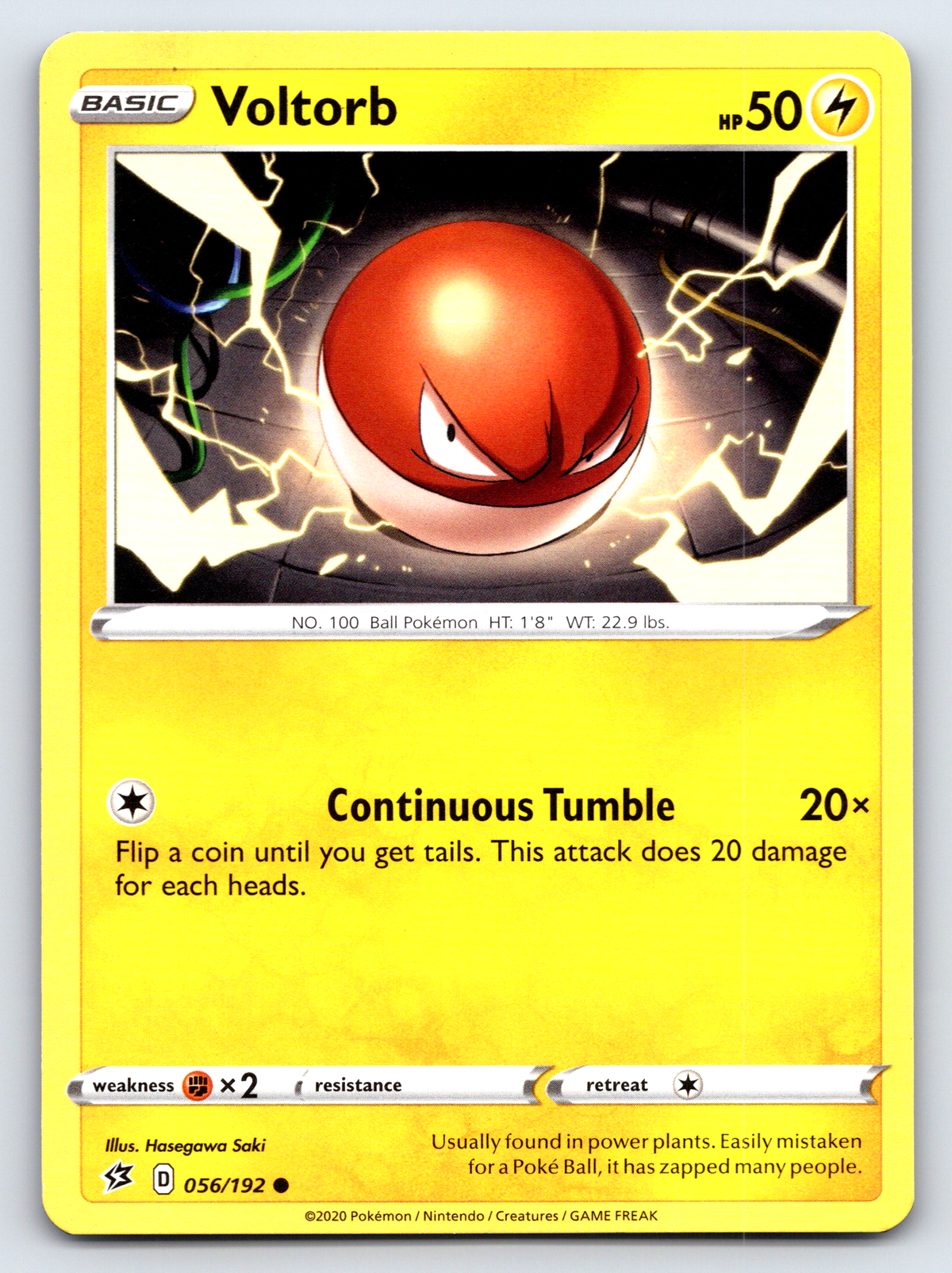 Pokémon Trading Card Game Sword & Shield Rebel Clash RCL 056/192 Voltorb
