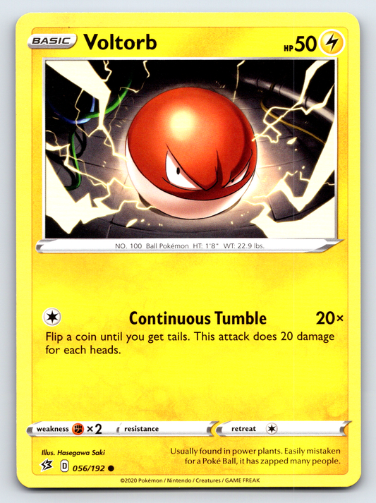 Pokémon Trading Card Game Sword & Shield Rebel Clash RCL 056/192 Voltorb