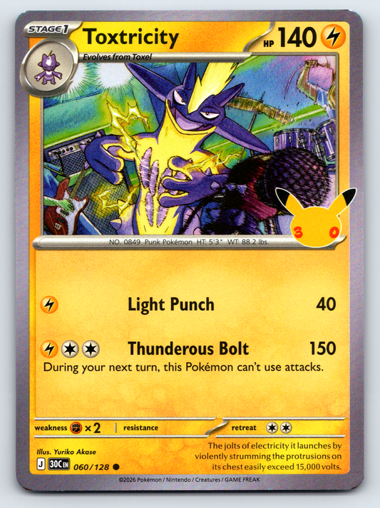Pokémon Trading Card Game 30th Celebration 30C 060/128 Toxtricity