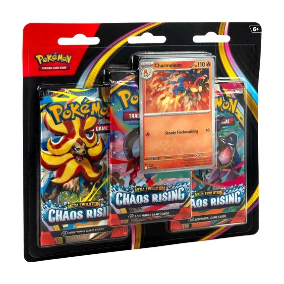 Pokémon Trading Card Game Mega Evolution Chaos Rising 3 Pack Blister