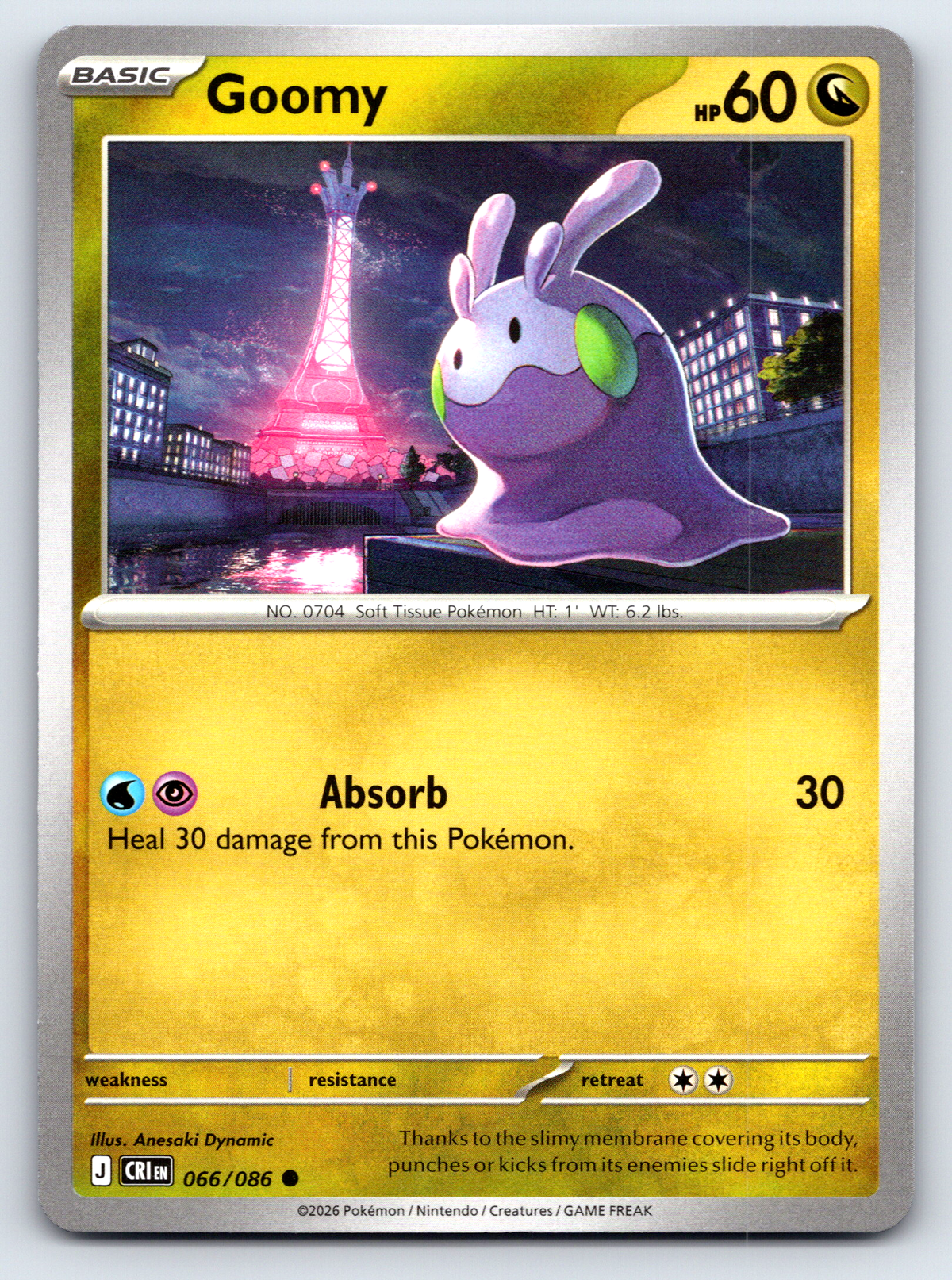 Pokémon Trading Card Game Mega Evolution Chaos Rising CRI 066/086 Goomy