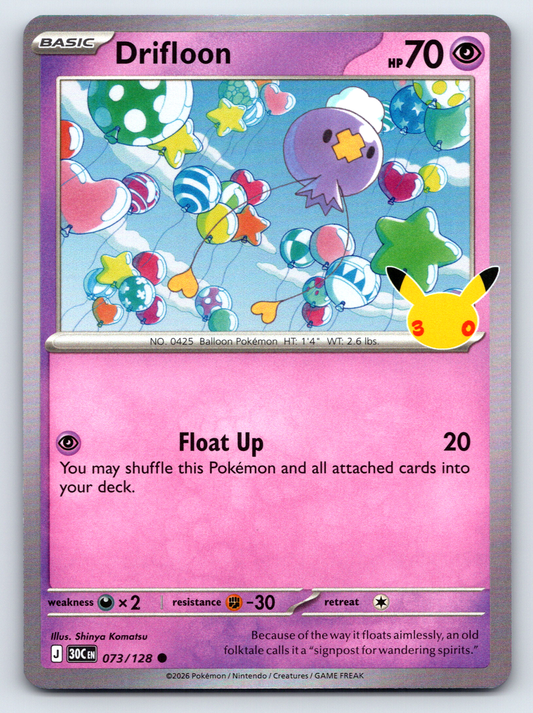Pokémon Trading Card Game 30th Celebration 30C 073/128 Drifloon