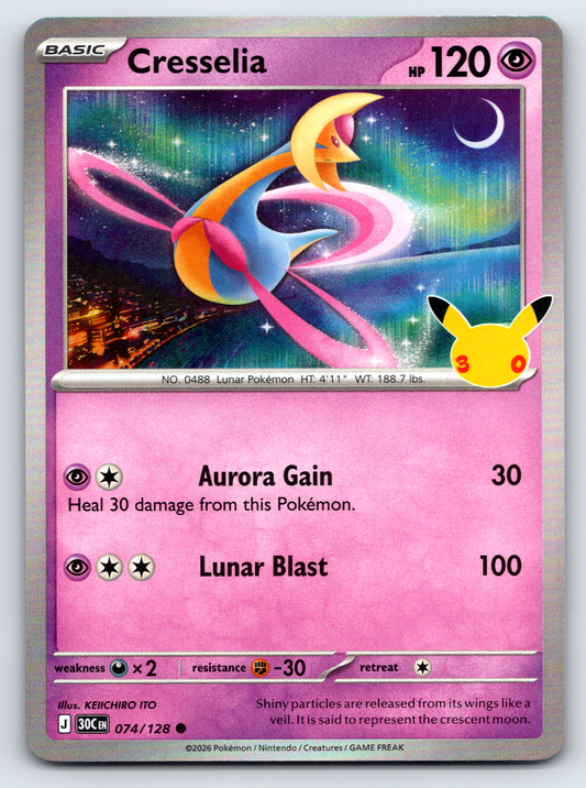 Pokémon Trading Card Game 30th Celebration 30C 074/128 Cresselia