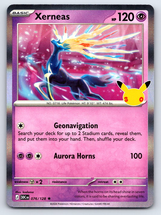 Pokémon Trading Card Game 30th Celebration 30C 076/128 Xerneas