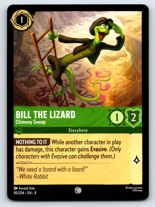 Disney Lorcana Trading Card Game Reign of Jafar 090/204 Bill the Lizard Chimney Sweep Card