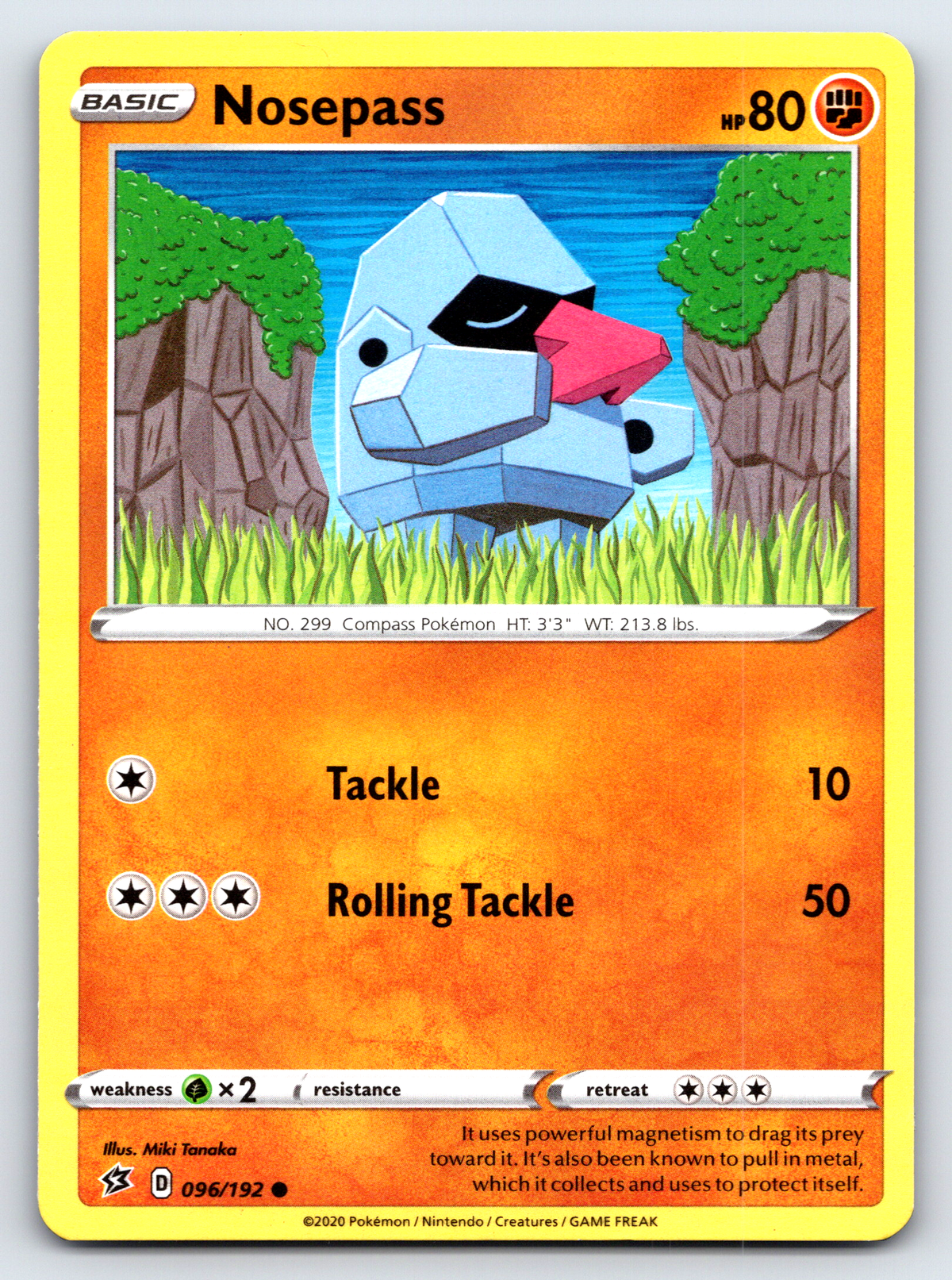 Pokémon Trading Card Game Sword & Shield Rebel Clash RCL 096/192 Nosepass