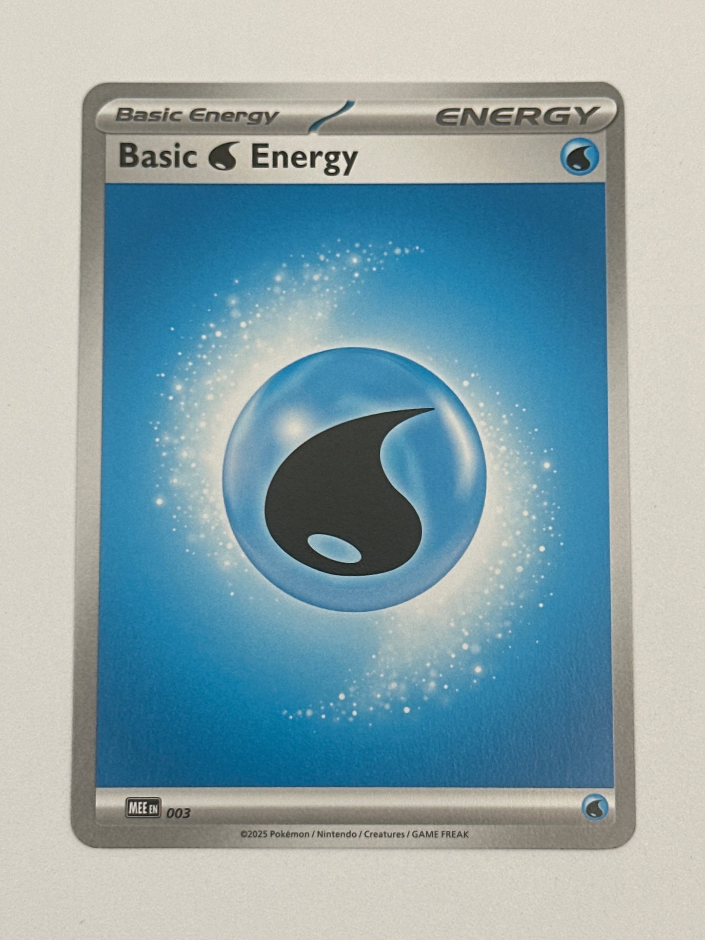 Pokémon Trading Card Game Mega Evolution MEE 003 Basic Water Energy Base Card