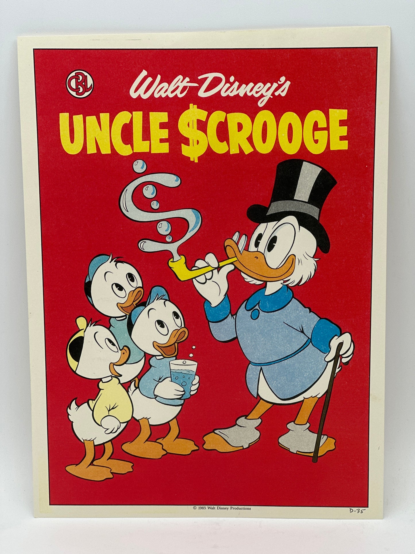 1985 Disney Uncle Scrooge Art Print – Carl Barks – American Express / Theme Parks Stamped Proof