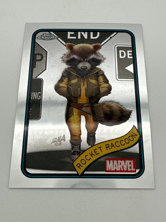 Marvel Topps Chrome Rocket Raccoon Base