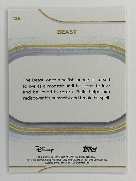 2025 Topps Disney Chrome 126 Beast Base Card
