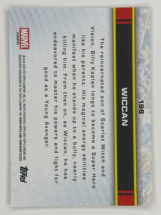 2026 Topps Marvel Chrome 198 Wiccan Base Card
