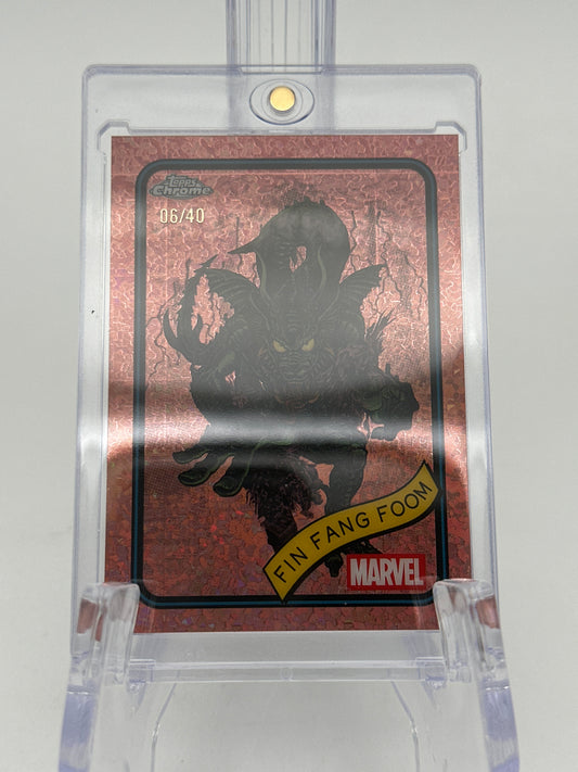 Marvel Topps Chrome Fin Fang Foom Rose Mini Diamond /40