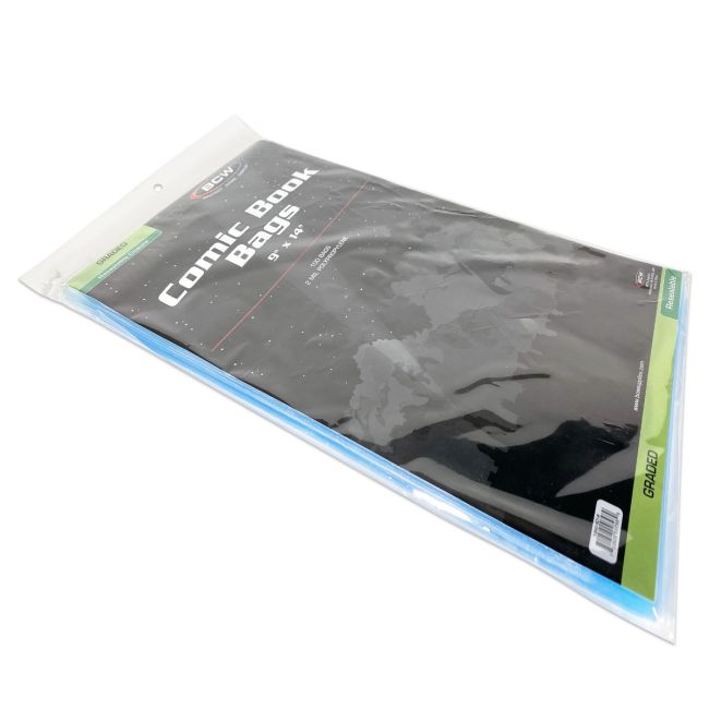 BCW Resealable Bags for Graded Comics – 9" x 14" (PACK OF 100)