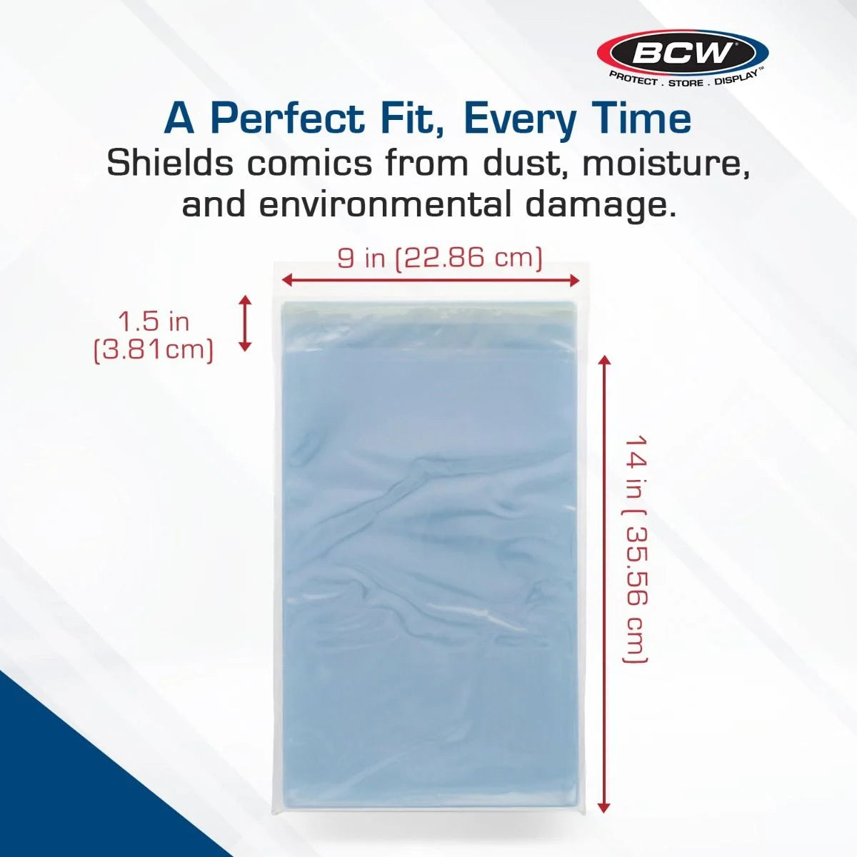 BCW Resealable Bags for Graded Comics – 9" x 14" (PACK OF 100)