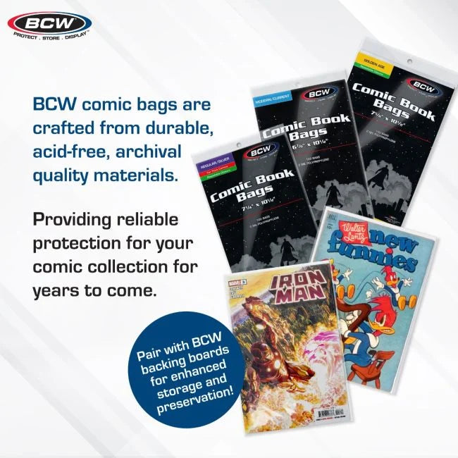 RESEALABLE CURRENT MODERN COMIC BAGS THICK (PACK OF 100)