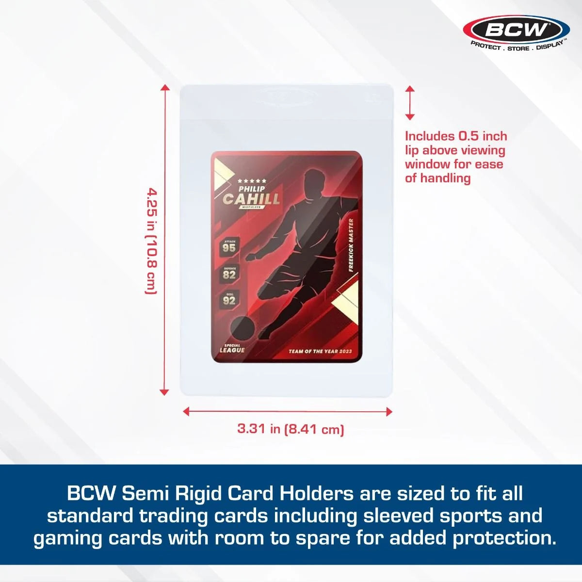 BCW Semi-Rigid Card Holders #1 – 50 Count