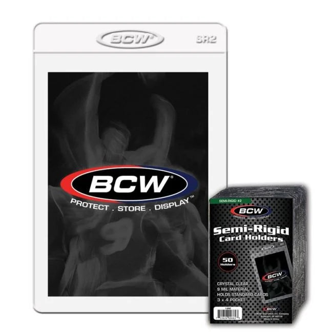 BCW Semi-Rigid Card Holders #2 – 50 Count