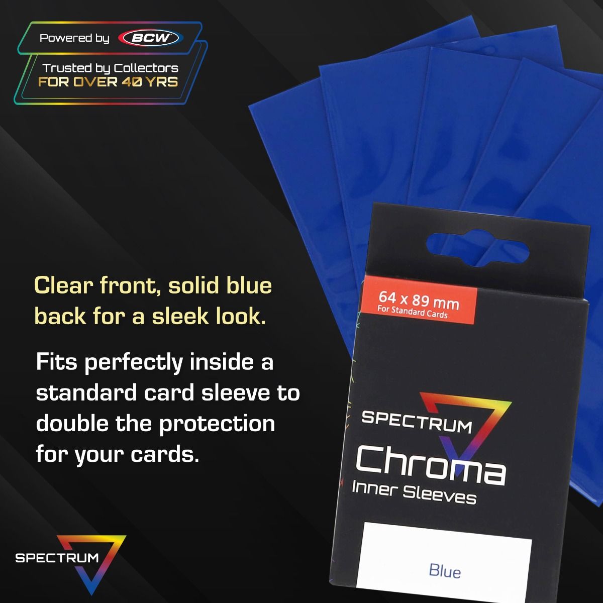 BCW Spectrum Chroma Inner Sleeves – Blue – 100 Count