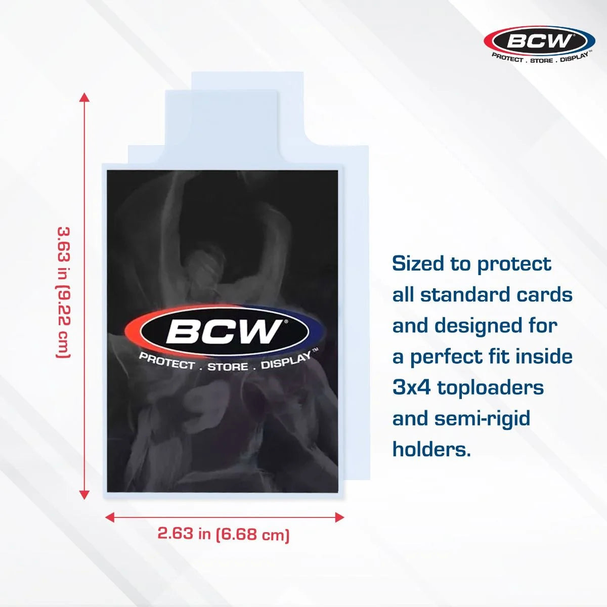 BCW Standard Card Sleeves with Pull Tab (100 Count)