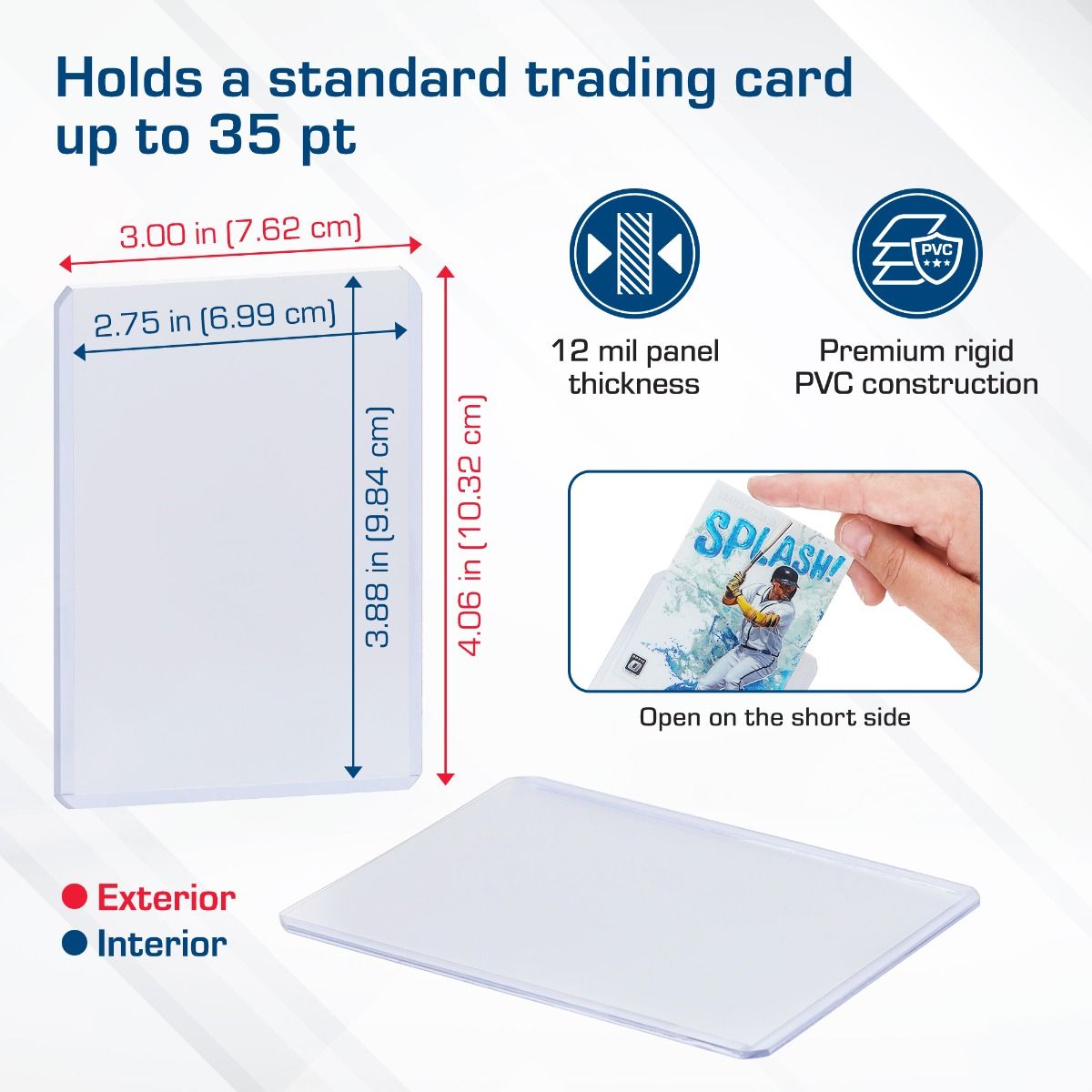BCW Topload Card Holder 3x4 – Standard (25 Count)