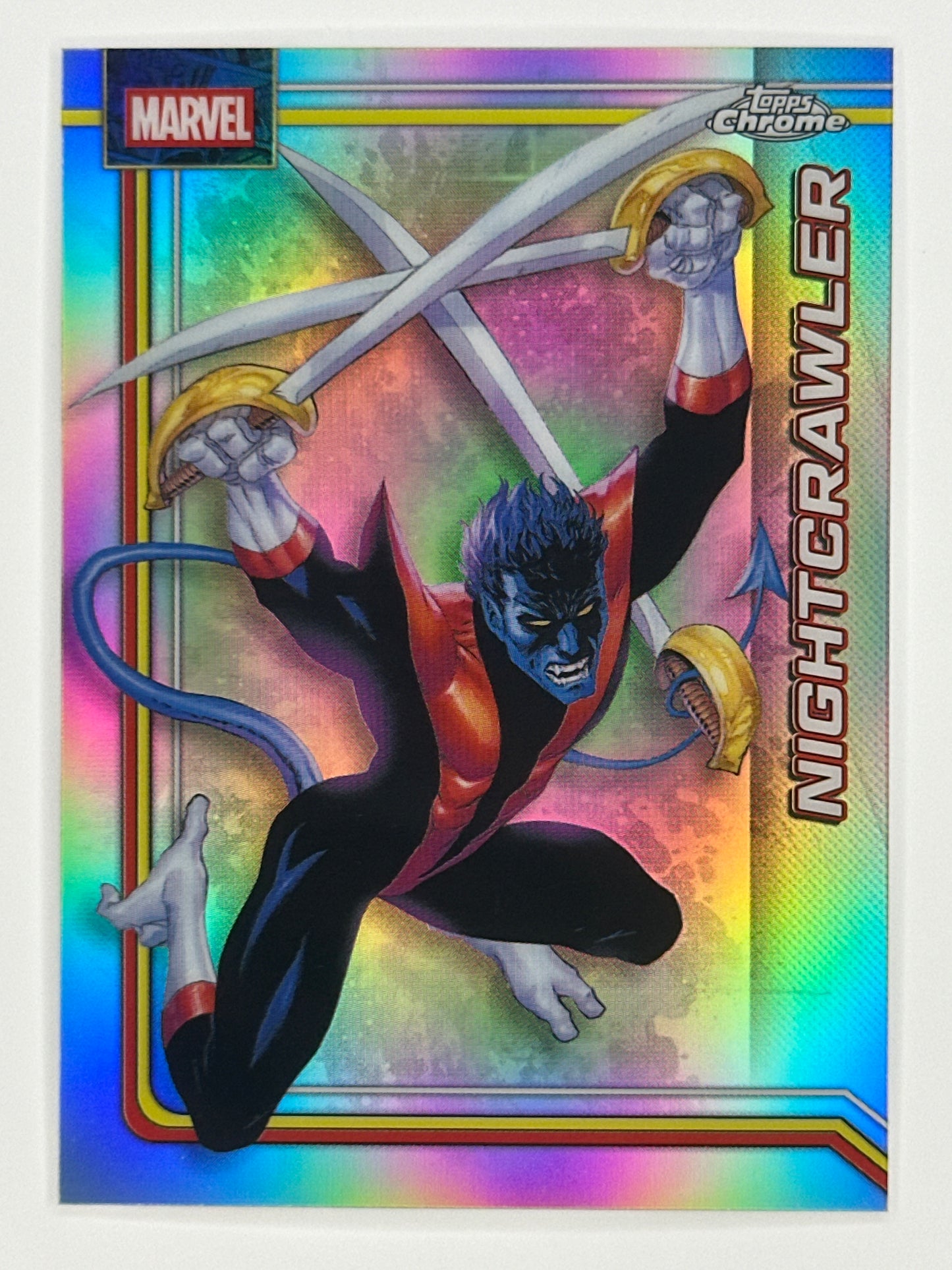2026 Topps Marvel Chrome 087 Nightcrawler Base Refractor Card
