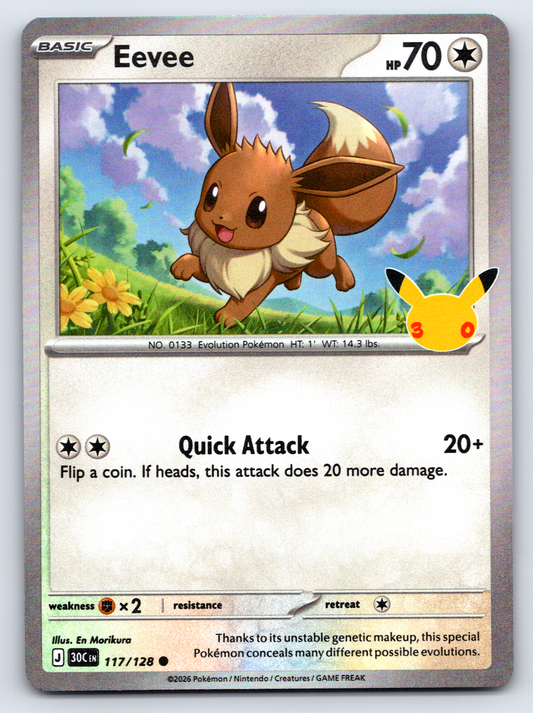 Pokémon Trading Card Game 30th Celebration 30C 117/128 Eevee