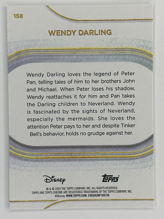 2025 Topps Disney Chrome 158 Wendy Darling Base Card