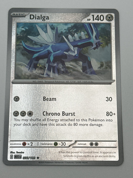 Pokémon Trading Card Game Mega Evolution MEG 095/132 Dialga Reverse Holo Card