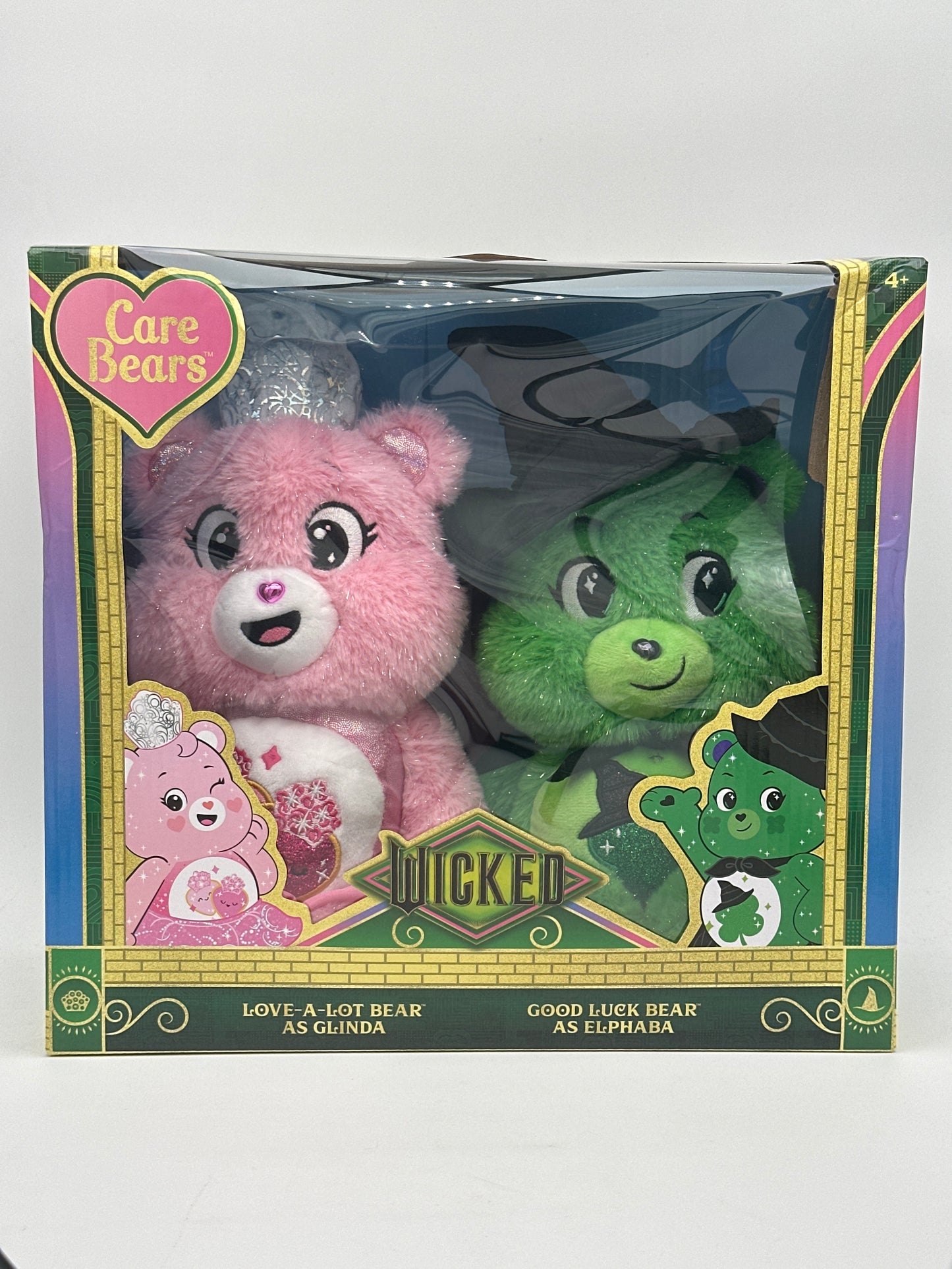 Care Bears X Wicked 2 Pack -  Love-a-Lot & Good Luck Bears (Damaged Box)