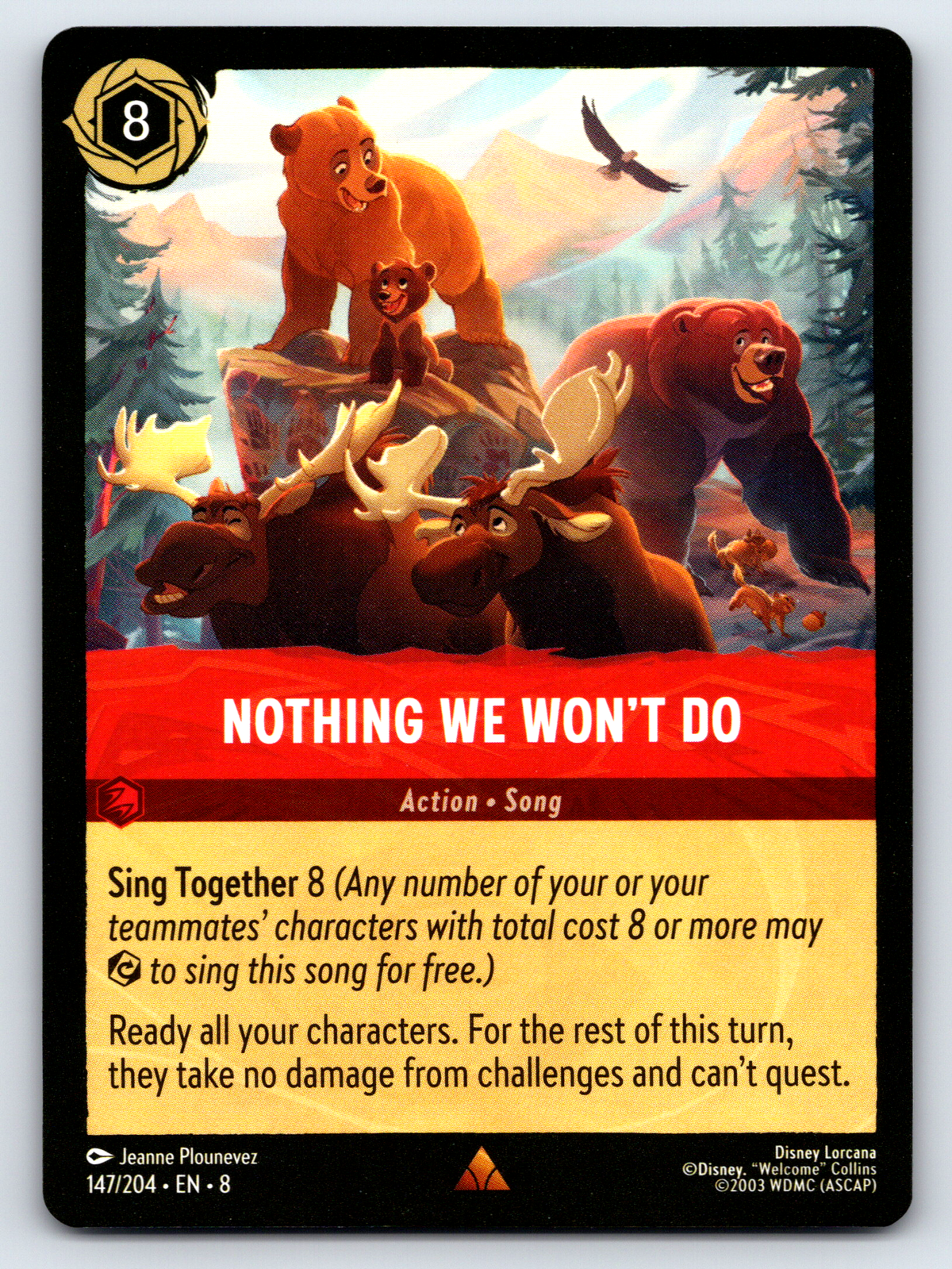 Disney Lorcana Trading Card Game Reign of Jafar 147/204 Nothing We Won't Do Card