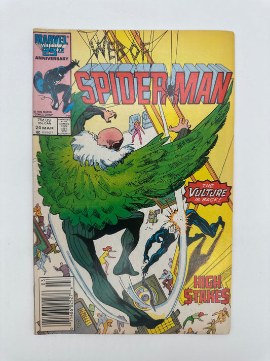 Web of Spider-Man #24 Newsstand VF/NM