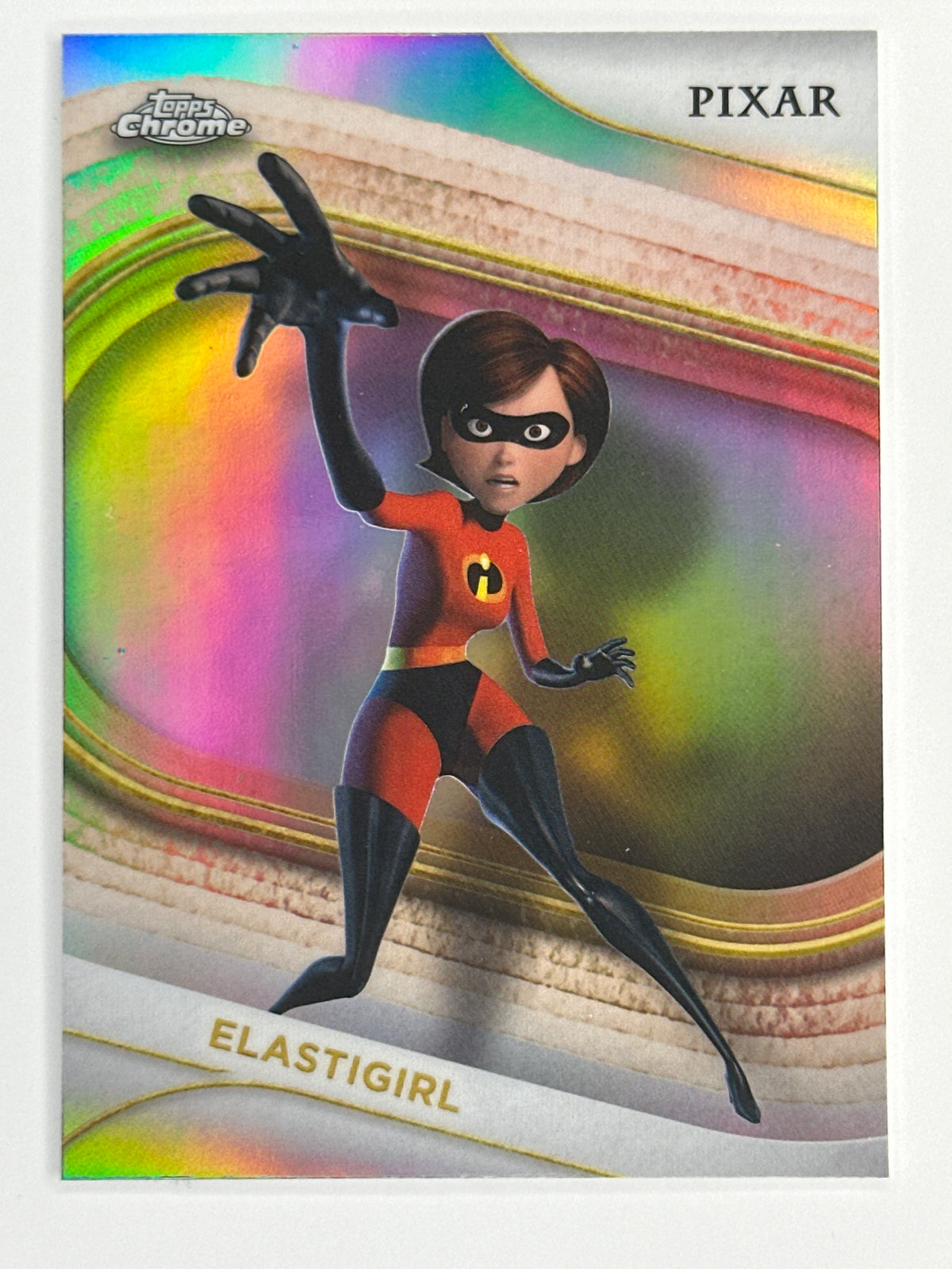 2025 Topps Disney Chrome 149 Elastigirl Base Refractor Card