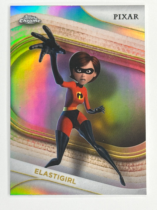 2025 Topps Disney Chrome 149 Elastigirl Base Refractor Card