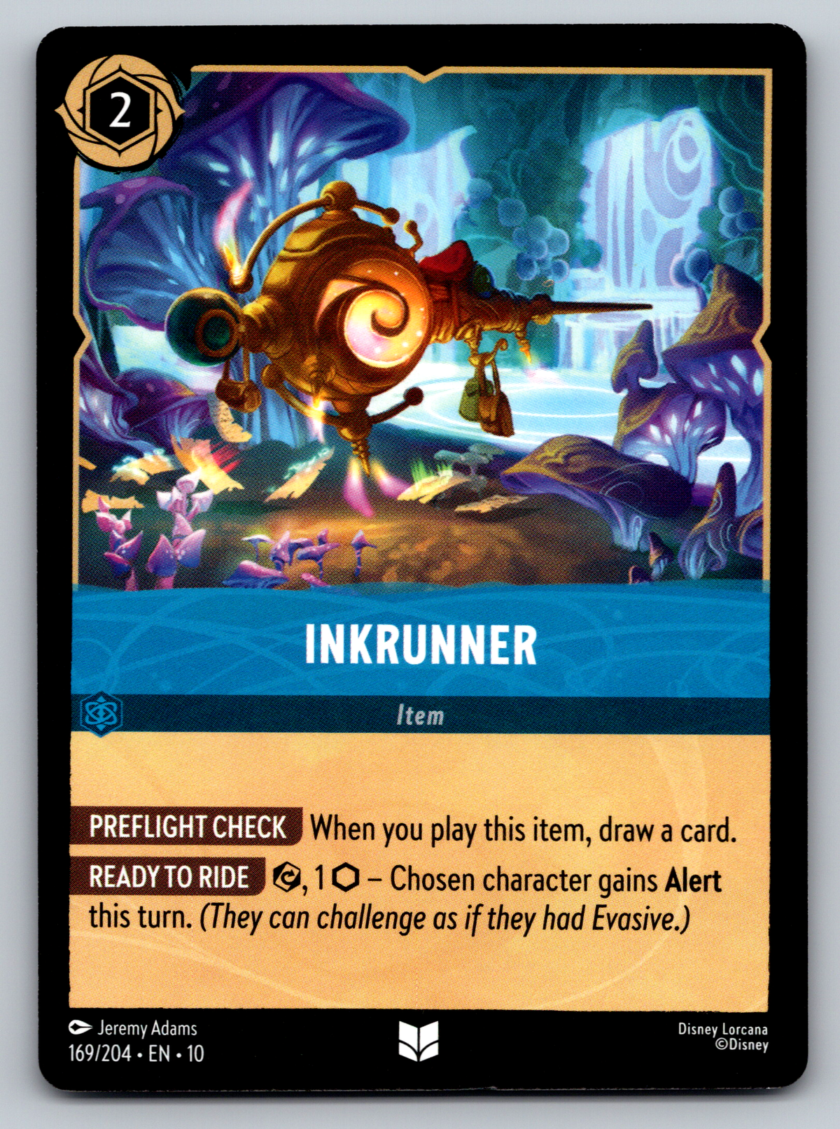 Disney Lorcana Trading Card Game Whispers in the Well 169/204 Inkrunner Card